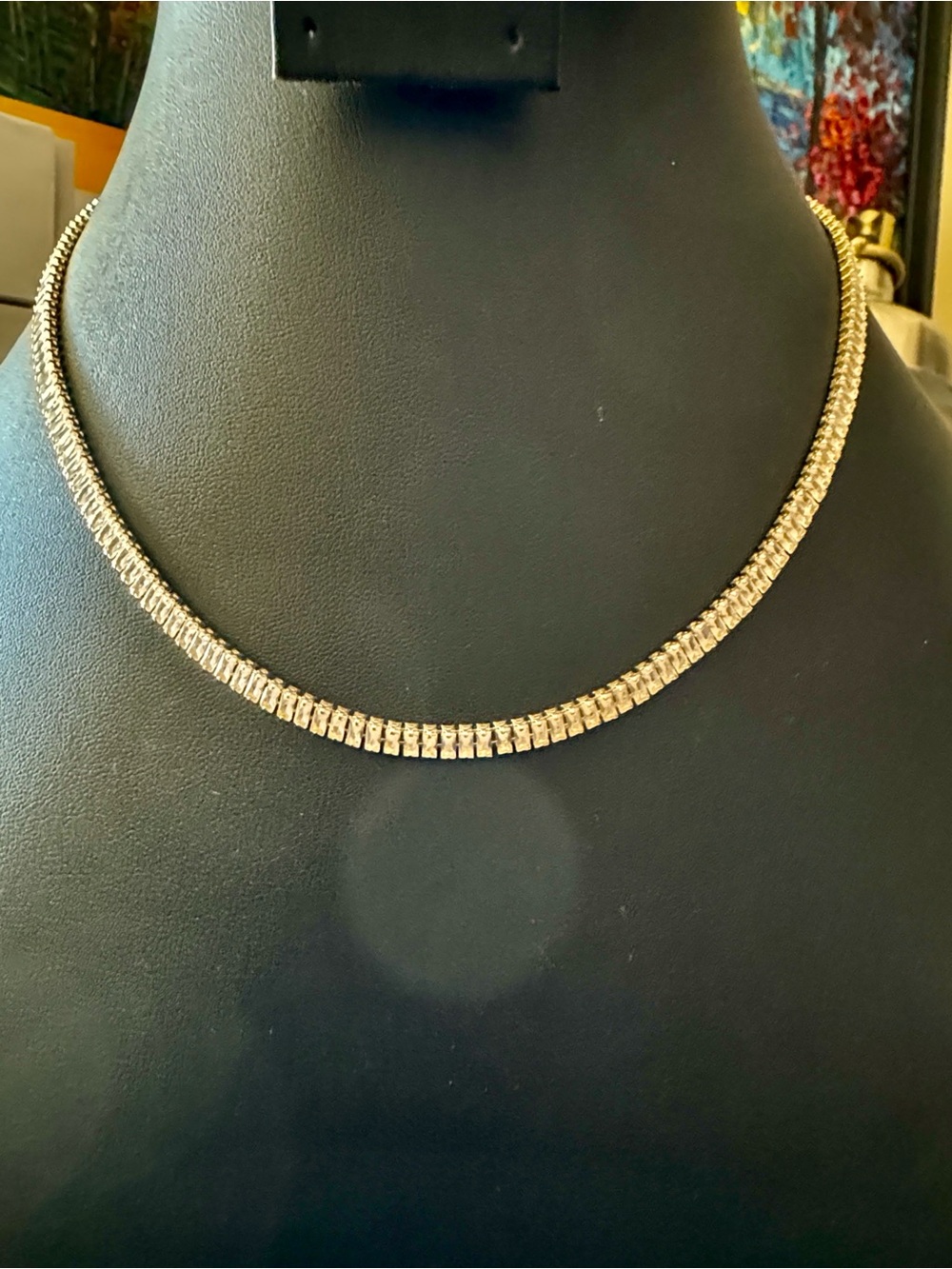 Minimal Gold-Tone Box Link Necklace - Women Jewelry
